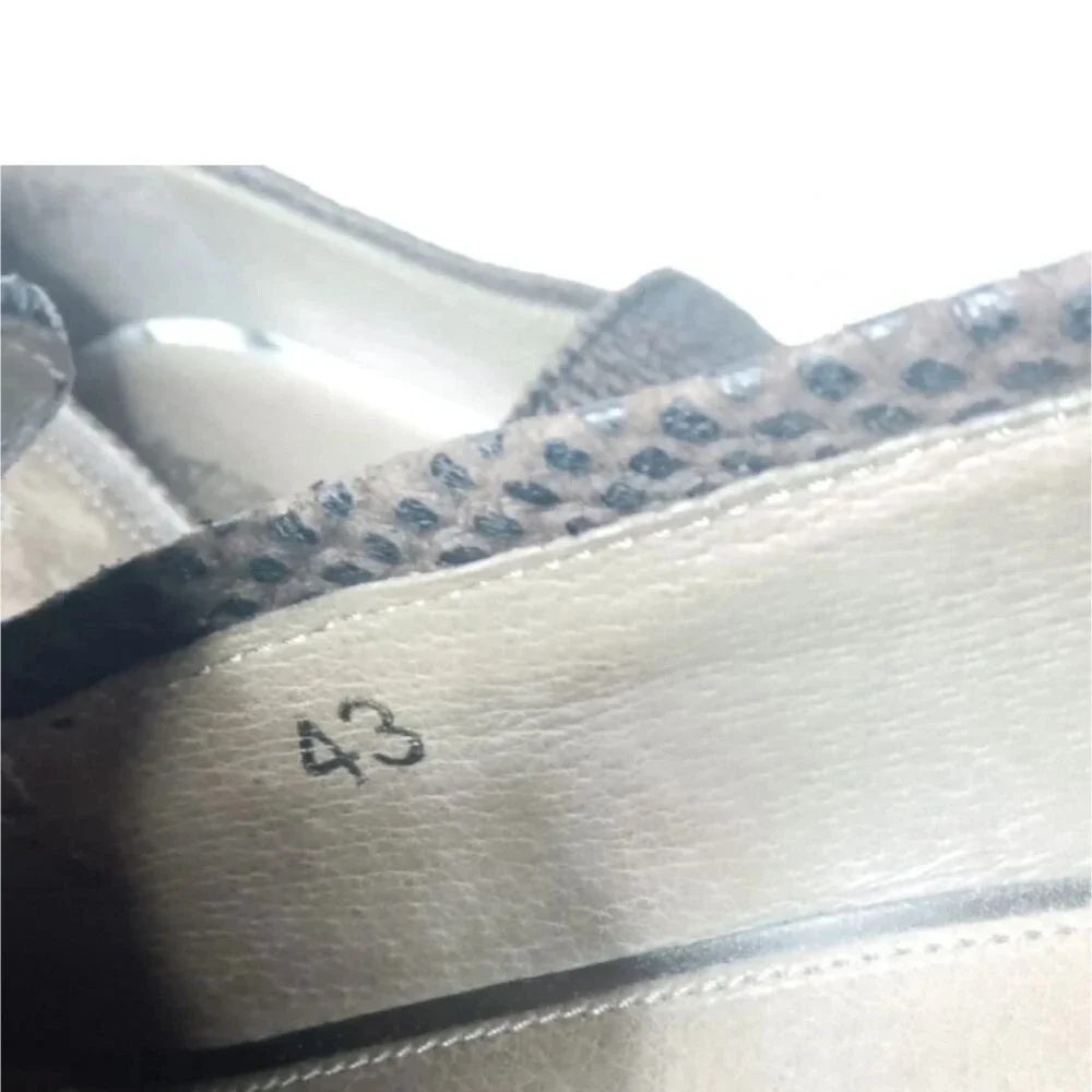 Just Cavalli Loafers Shoes Men's Size 10 EU 43 Brown Suede Snakeskin Embossed